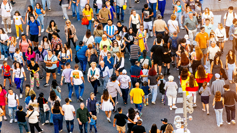 crowd of people of varying demographics