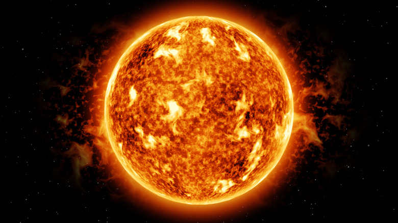 A 3-D model of the sun.