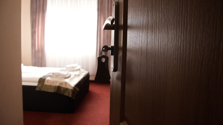 A view inside of a hotel room