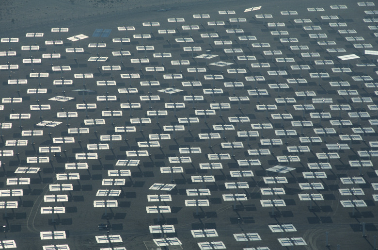 Solar One-Solar Energy panel array, 300 mirrors, elevated view