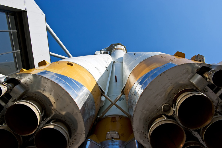 The Russian space transport rocket. A museum piece. Samara. Russia.