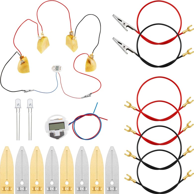 Potato battery science kit.