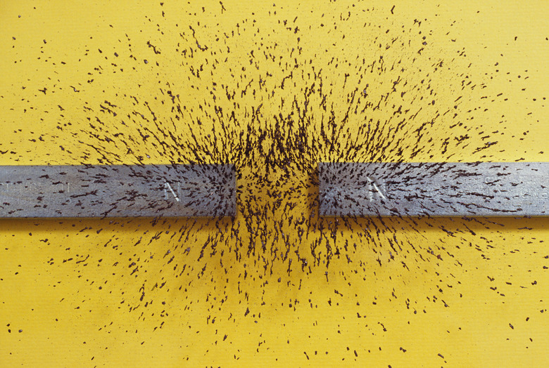 Magnets and iron shavings