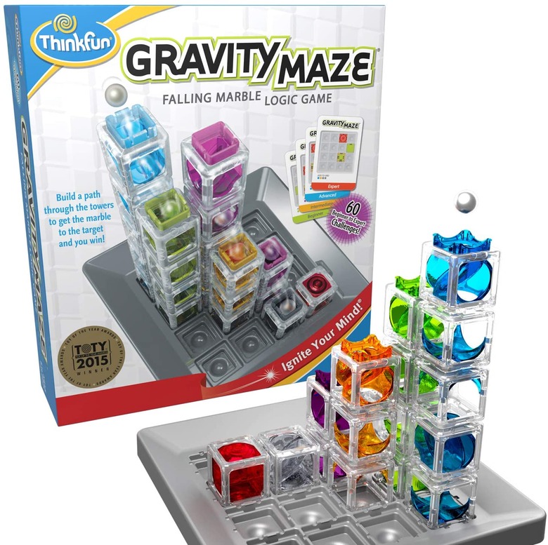 Gravity maze falling marble logic game.