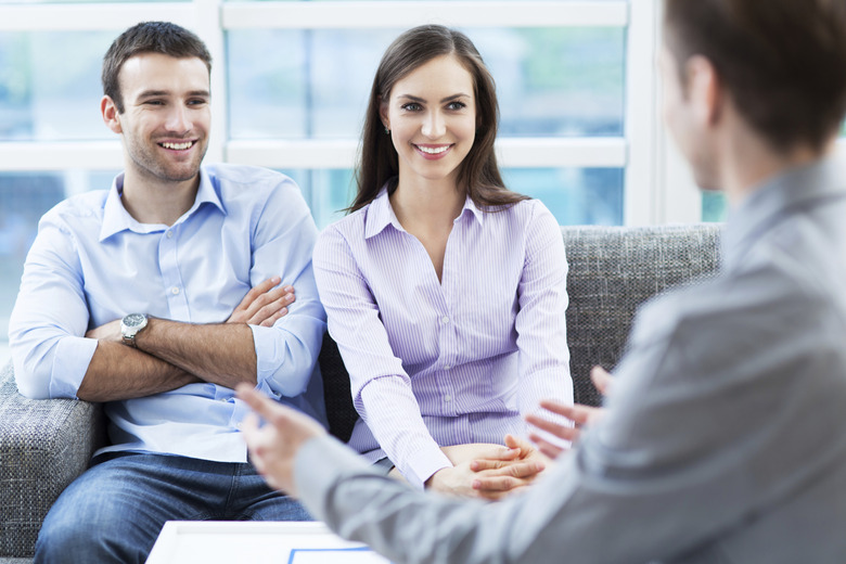 Couple meeting with consultant